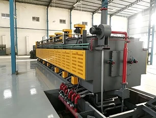 Roller Type Mesh Belt Furnace Jalur Pendinginan Perlakuan Panas Berkelanjutan Untuk Pengikat