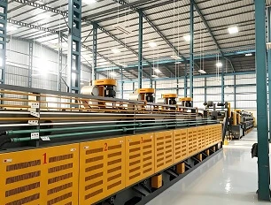 Tungku Sabuk Jaring Tipe Rol Pemanas Gas Jalur Pemrosesan Suku Cadang Logam Otomatis Penuh