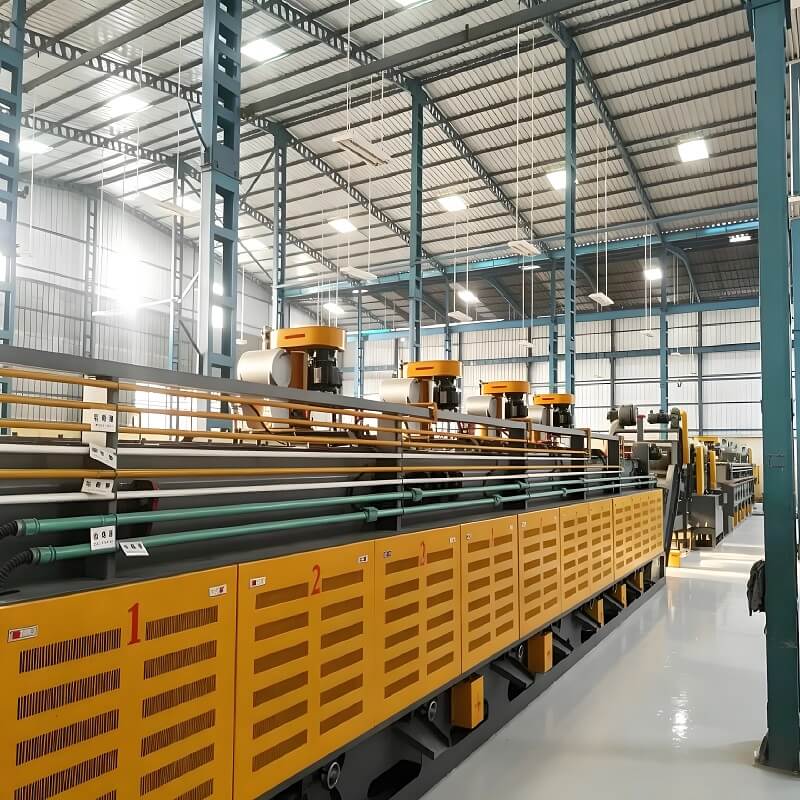 Cina Pabrik Roller Type Mesh Belt Furnace Jalur Pemrosesan Suku Cadang Logam Otomatis Penuh