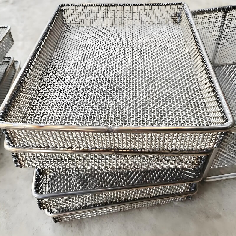 Keranjang Jaring Sintering Metalurgi Serbuk Untuk Bagian Logam Proses Sinter Suhu Tinggi