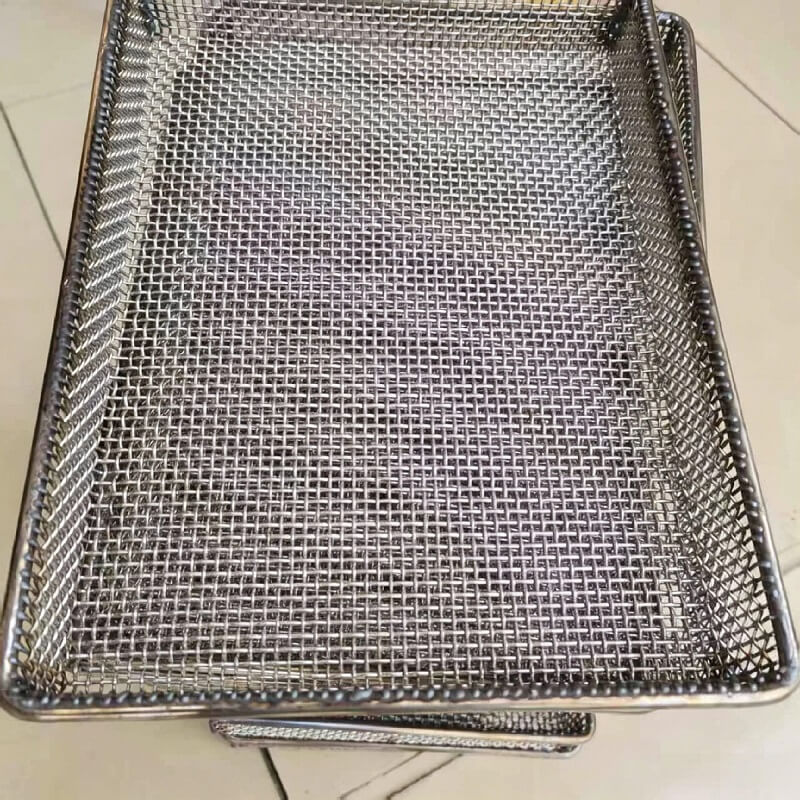 Keranjang Jaring Sintering Metalurgi Serbuk Untuk Bagian Logam Proses Sinter Suhu Tinggi