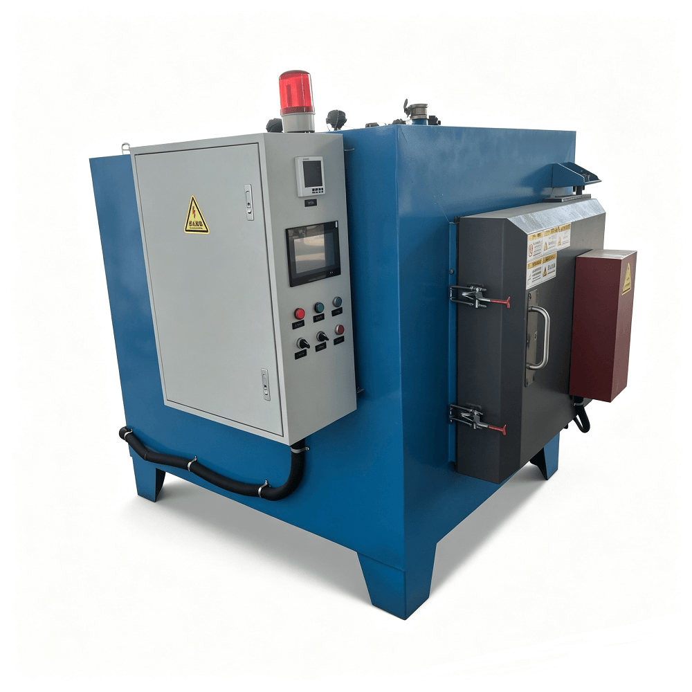 Tungku Tempering Kotak Interlock Zona Ganda 50kW 650℃ untuk Pereda Stres Logam