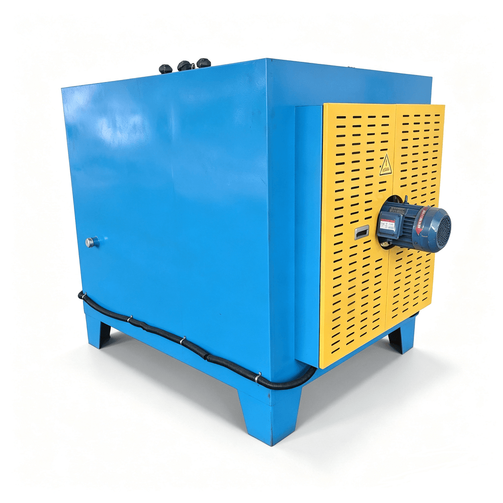 Tungku Tempering Kotak Interlock Zona Ganda 50kW 650℃ untuk Pereda Stres Logam