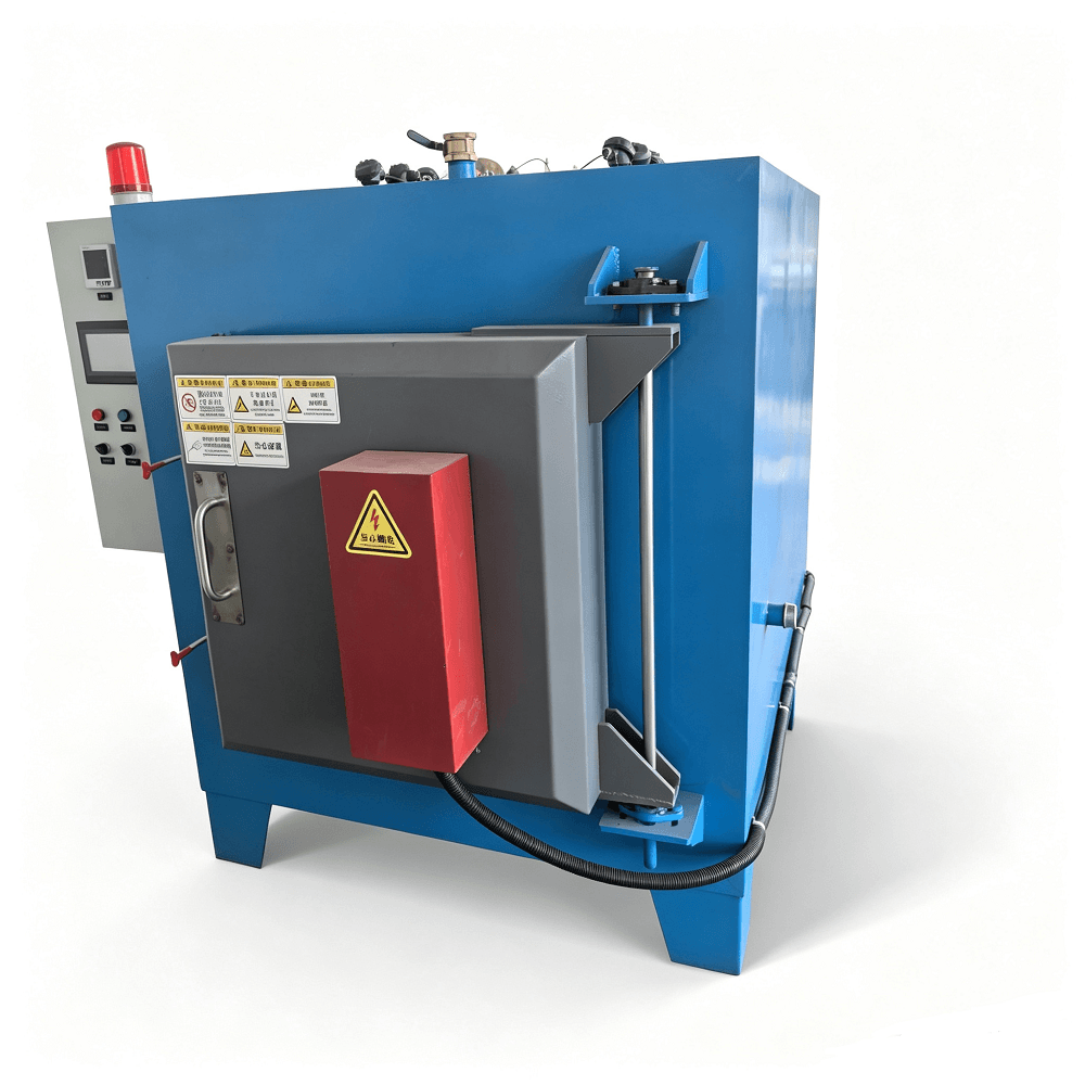 Tungku Tempering Kotak Interlock Zona Ganda 50kW 650℃ untuk Pereda Stres Logam